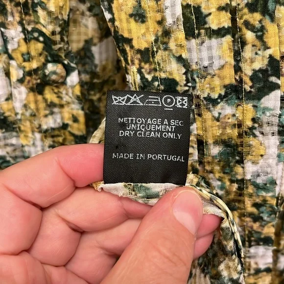Isabel Marant yellow floral top - size 10 - silk blend - beautiful summer top - Picture 8 of 12